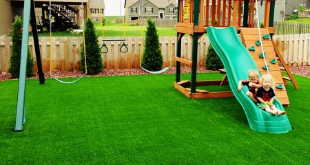 Декоративная трава – отличный выбор покрытия для детской площадки на даче. Почему? Читайте у нас.