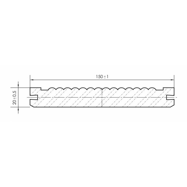 Терасна дошка PolymerWood Massive Маренго 2200х150х20 мм