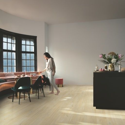 Виниловая плитка клеевая Quick-Step Fuse Linen oak greige