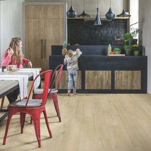 Виниловая плитка клеевая Quick-Step Fuse Linen oak greige