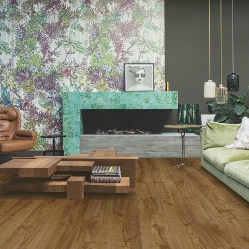 Виниловая плитка Quick-Step Bloom Дуб осенний коричневый