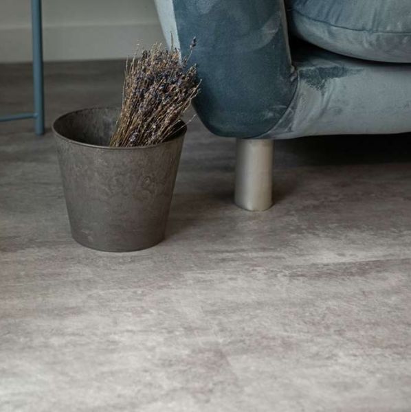 Виниловая плитка Vinilam Ceramo клеевая Цемент светлый