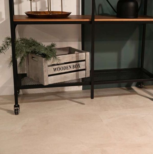 Виниловая плитка Vinilam Ceramo клеевая Бетон белый