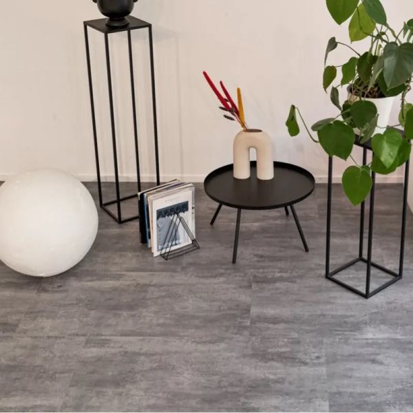 Виниловая плитка Vinilam Ceramo клеевая Цемент серый