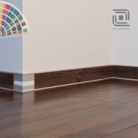 Плинтус алюминиевый для винила до 3-х мм Ключук ALU-G001 (кромка верх)