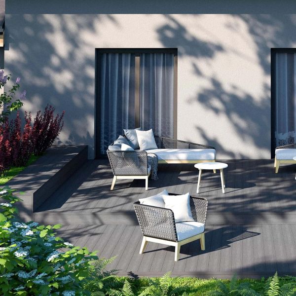 Террасная доска Salag Berg Deck 3D Grey/Black