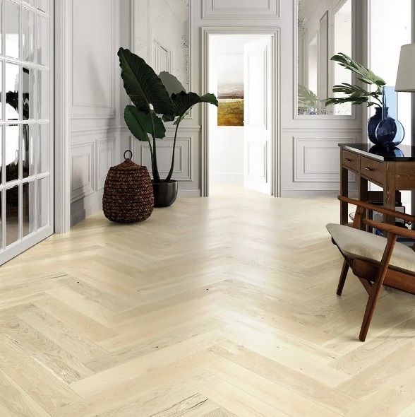 Паркетна дошка Barlinek  Chevron Дуб Bianco