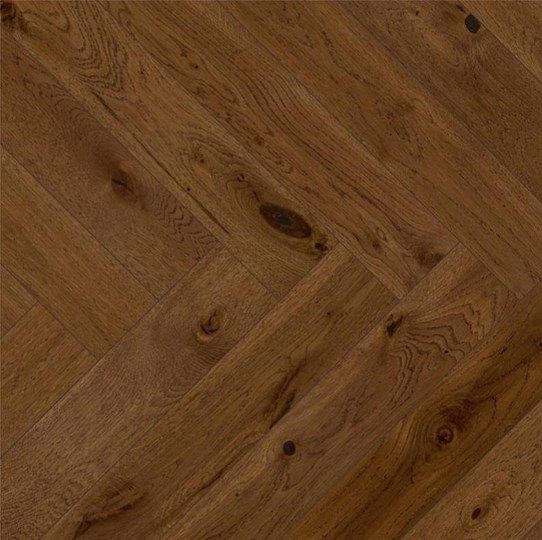 Паркетна дошка Barlinek Herringbone Дуб Brown sugar 130 мм