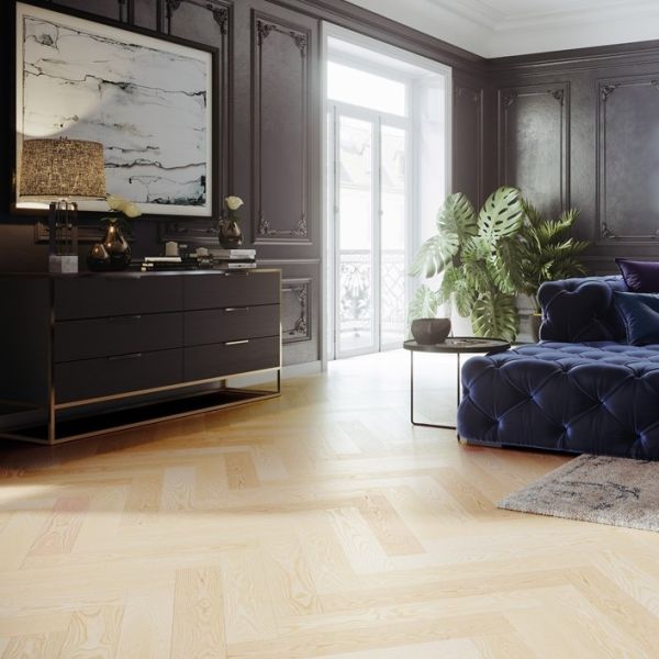 Паркетная доска Barlinek Herringbone Ясень Moonlight 130 мм