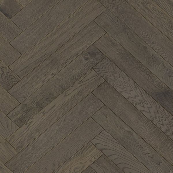 Паркетна дошка ялинка Esta Parket Дуб BC Lava Grey