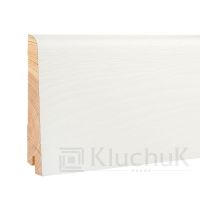 Плинтус деревянный шпонированый Ключук White Plinth 100