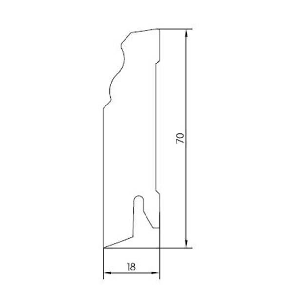 Плинтус под покраску Pedross МДФ