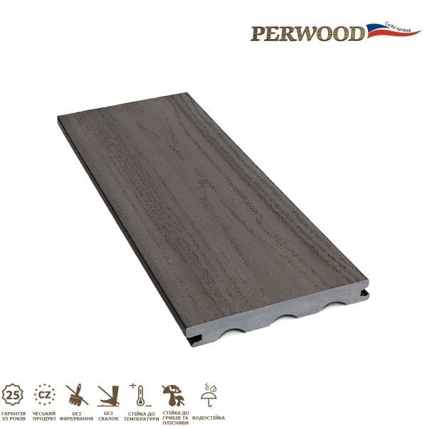 Терасна дошка Perwood Grand Massive Plus Сірий камінь 4000х161х21 мм