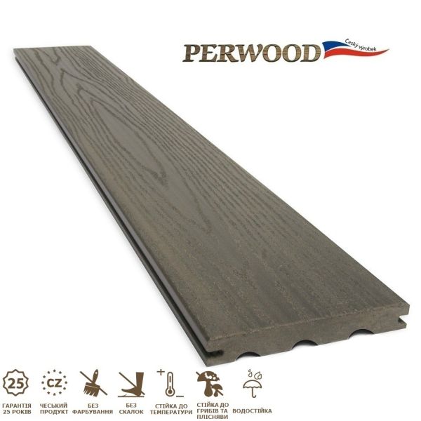 Терасна дошка Perwood Grand Massive Сірий камінь 4000х161х21 мм