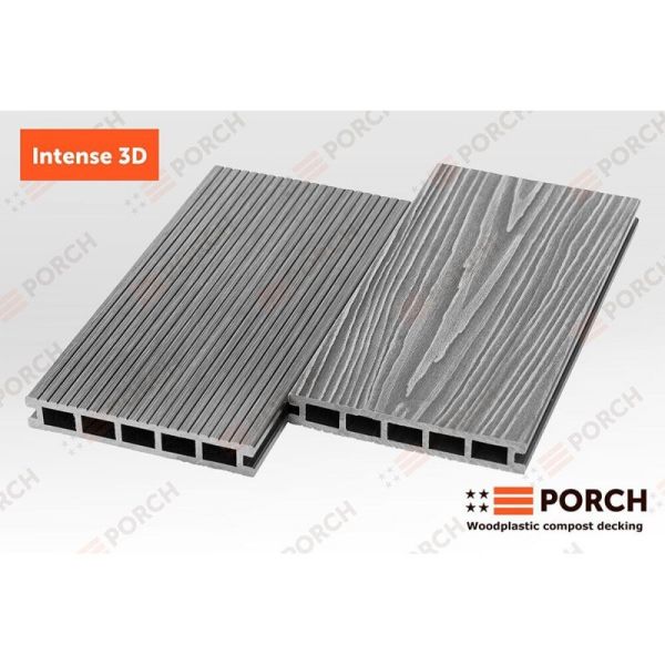 Терасна дошка Porch Intense Silver 3D 3000х150х24 мм