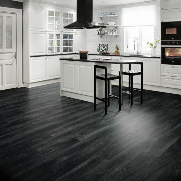 Виниловая плитка LG Decotile Сосна окрашенная черная