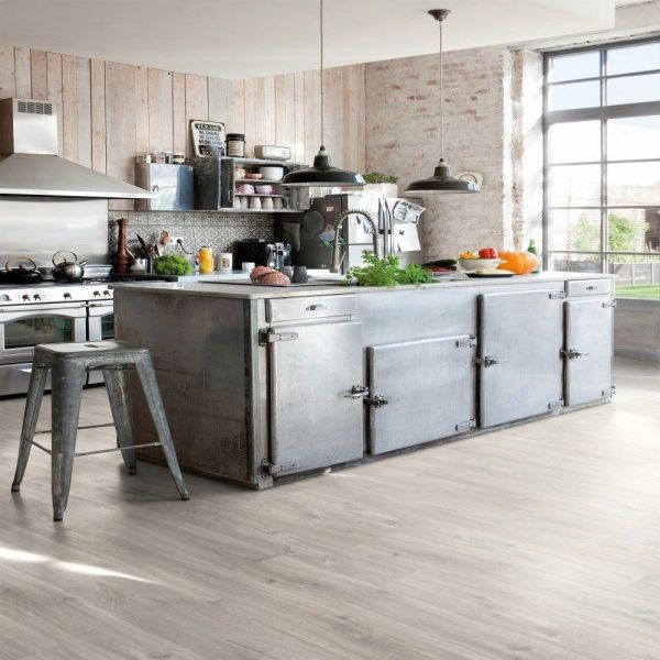 Виниловая плитка Quick-Step Blos base Дуб каньйон серый пилёный