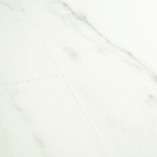 Виниловая плитка Quick-Step Ambient Glue Plus Белый каррарский мрамор