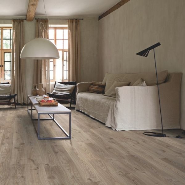 Виниловая плитка Quick-Step Balance Click Plus Дуб котедж коричнево-серый
